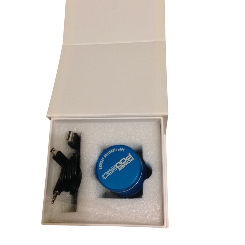 Power Pod 360 Vibration Speaker Blue Portable Audio Device Asking price: $25